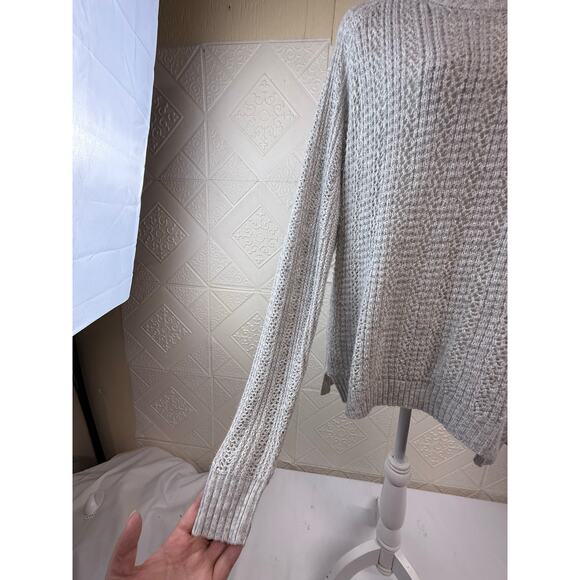 Aeropostale XL Sweater women long sleeves gray small flaw 100% acrylic - Picture 8 of 11